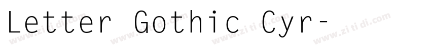 Letter Gothic Cyr字体转换
